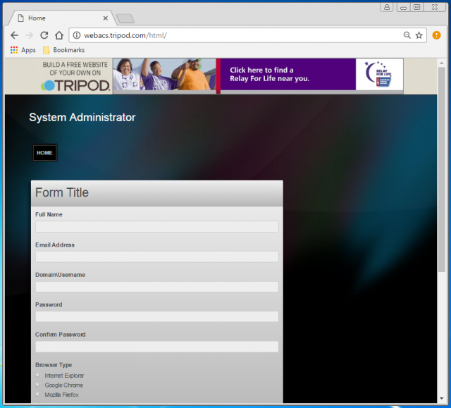 A fake login page is presented by the link.