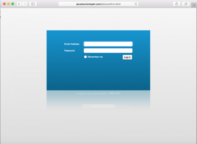 A fake login is presented by the link.