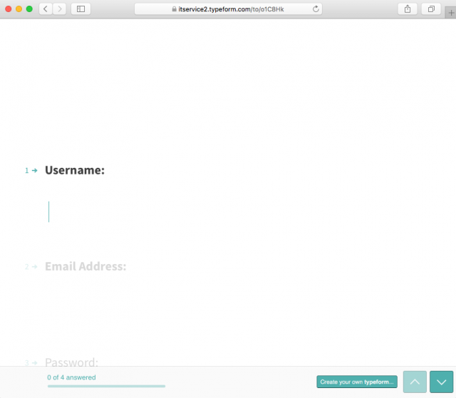 A fake login page is presented by the link.