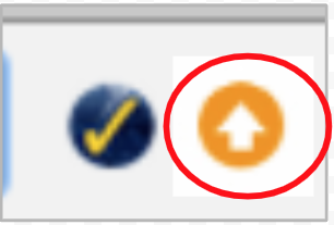 Orange arrow icon in Chrome.